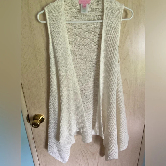 Lilly Pulitzer Sweaters Lilly Pulitzer Kingston Sweater Vest Resort White Sz M - Picture 3 of 10
